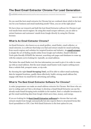 the best email extractor chrome for lead