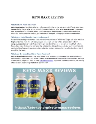 Keto Maxx Reviews