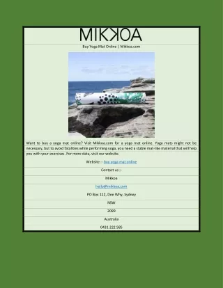 Buy Yoga Mat Online | Mikkoa.com