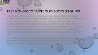 easy methods to tackle quickbooks error 403