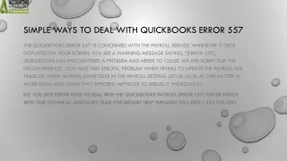 simple ways to deal with quickbooks error 557