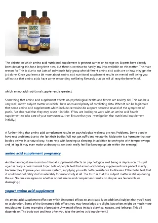 amino acid supplement powder