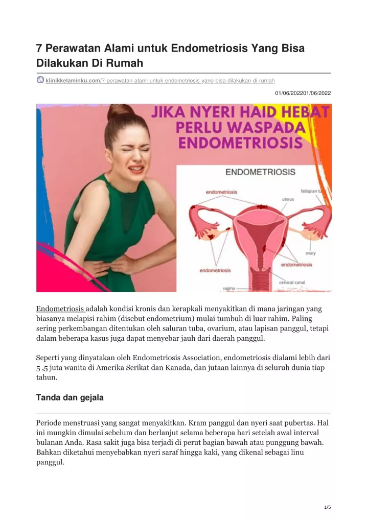 7 perawatan alami untuk endometriosis yang bisa