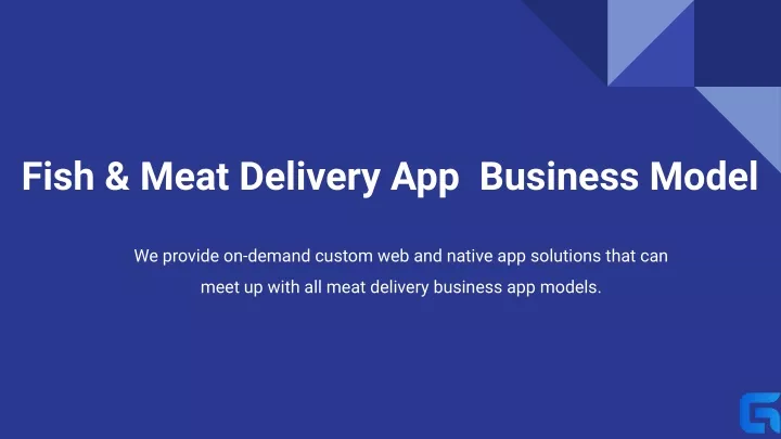 fish meat delivery app business model