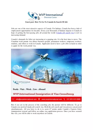 guest post how to go to canada in search of job