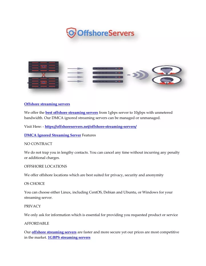 offshore streaming servers