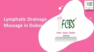 Lymphatic Drainage Massage in Dubai - FCBS