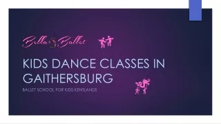 Kids Dance Classes In Gaithersburg, Bella Ballet Dance