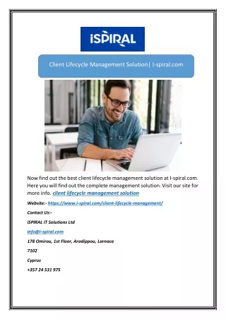 client lifecycle management solution i spiral com