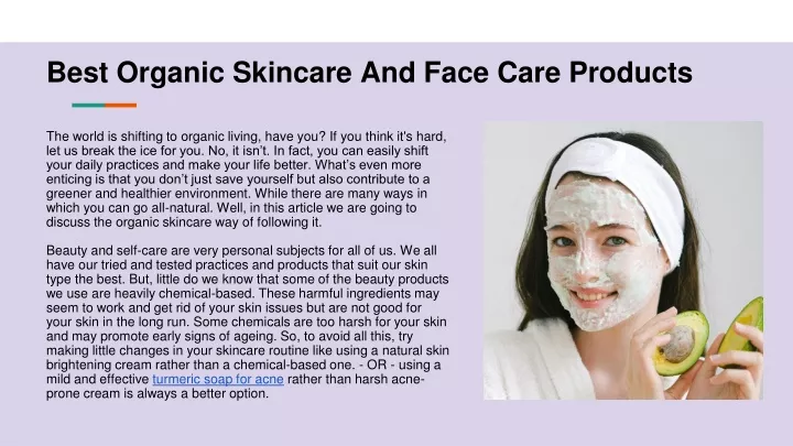 best organic skincare and face care products