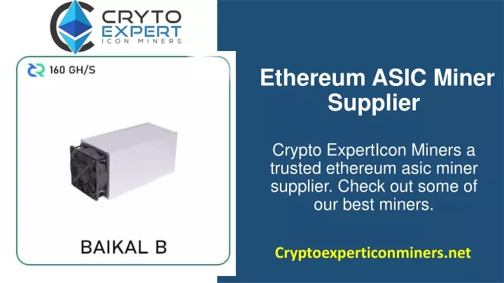 ethereum asic miner supplier