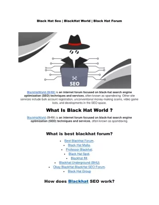 Black Hat World