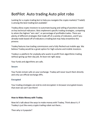 botpilot auto trading auto pilot robo