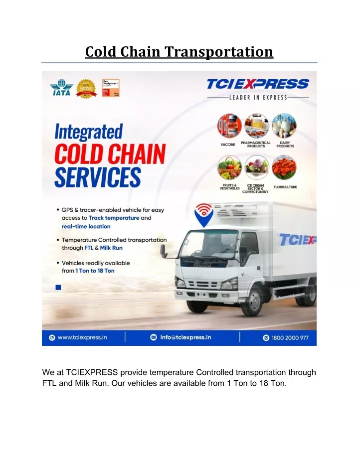 cold chain transportation