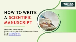 how to write a scientific manuscript