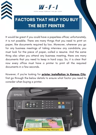 Factors that Help You Buy the Best Printer