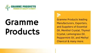 Gramme Products - Essential Oils