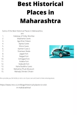 Best Historical Places in Maharashtra