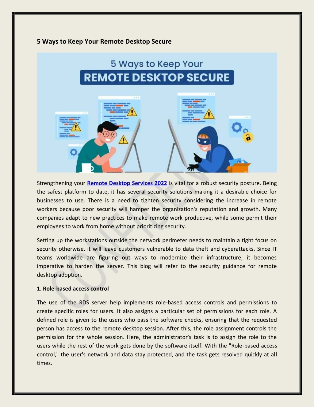 PPT - 5 Ways to Keep Your Remote Desktop Secure PowerPoint Presentation ...