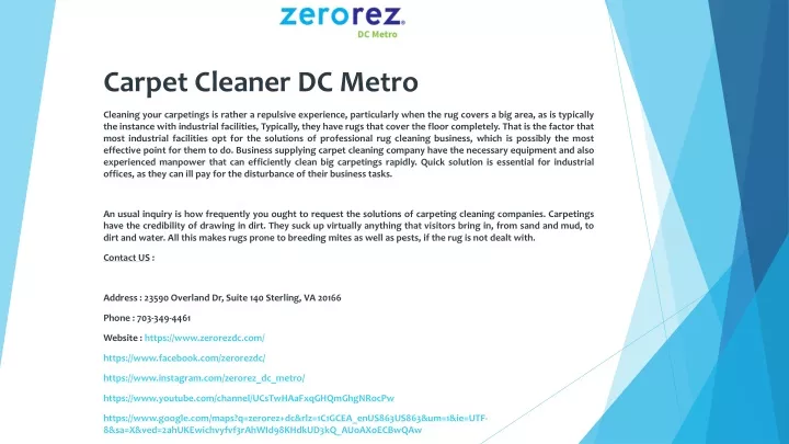 carpet cleaner dc metro