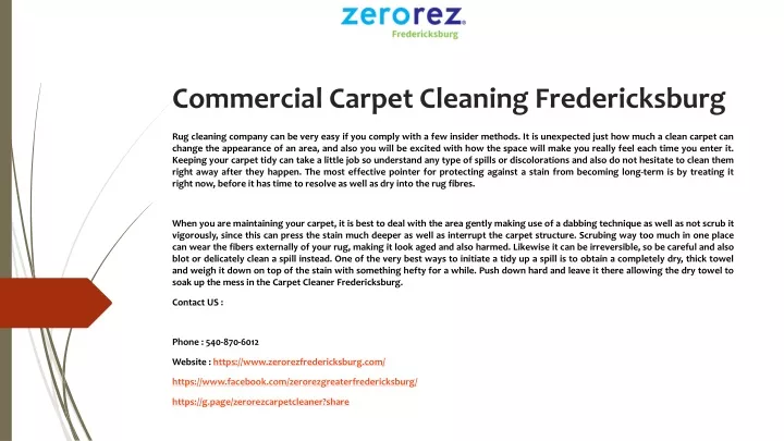 commercial carpet cleaning fredericksburg