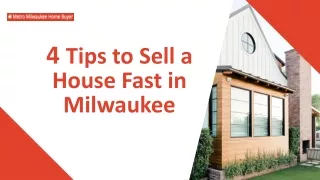 Tips to Sell a House Fast in Milwaukee