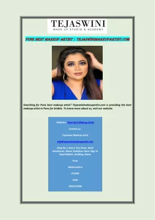 Pune Best Makeup Artist  Tejaswinimakeupartist.com