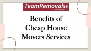 Cheap House Movers- Team Removals