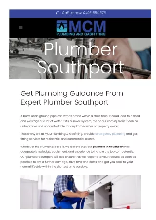 Plumber Southport