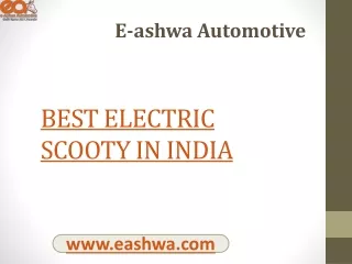 Best electric scooty in India