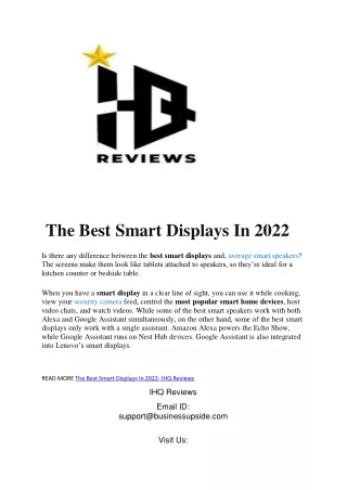 the best smart displays in 2022