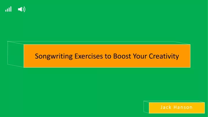 songwriting exercises to boost your creativity