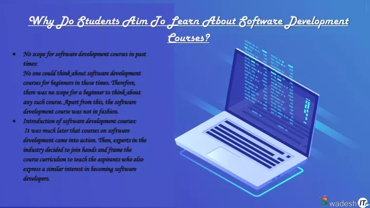 why do students aim to learn about software