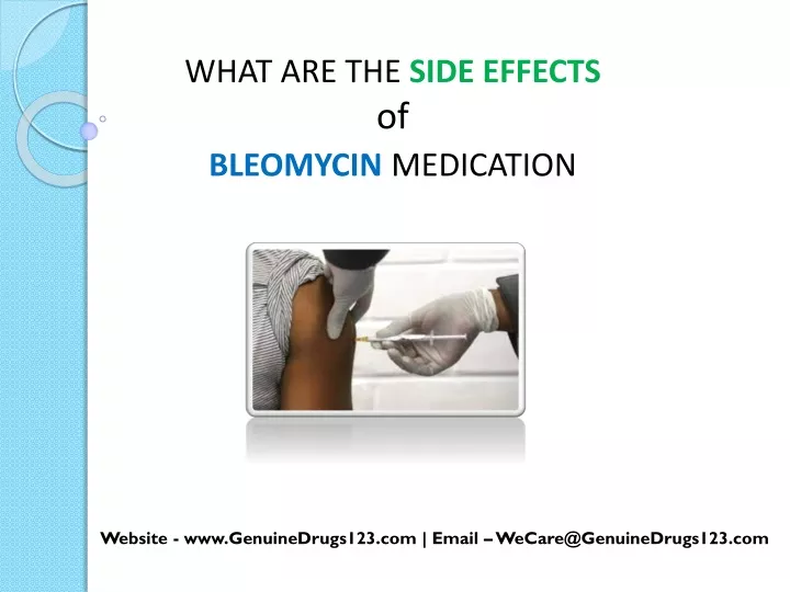 what are the side effects of bleomycin medication