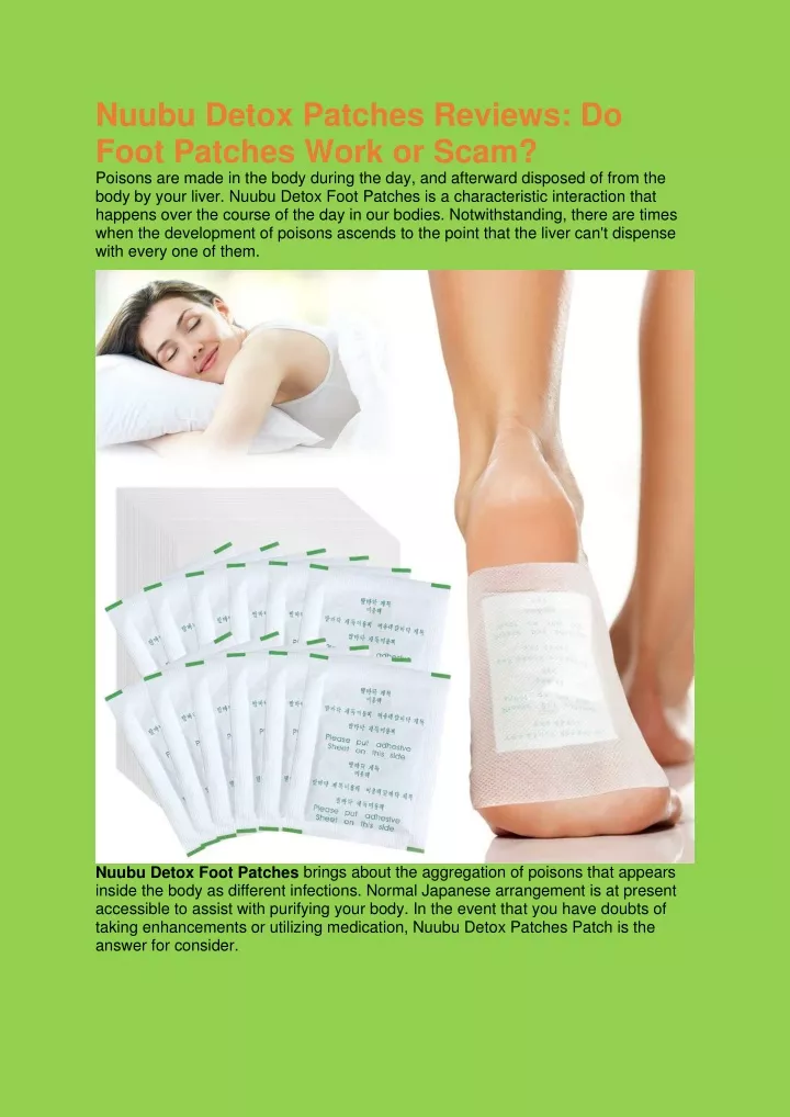 nuubu detox patches reviews do foot patches work