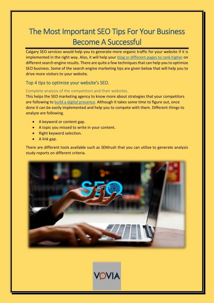 PPT - The Most Important SEO Tips For Your Business Become A Successful ...