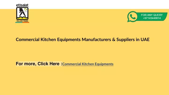 commercial kitchen equipments manufacturers suppliers in uae
