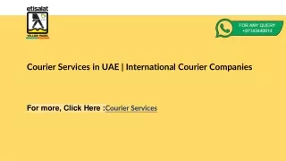 Courier Services in UAE | International Courier Companies