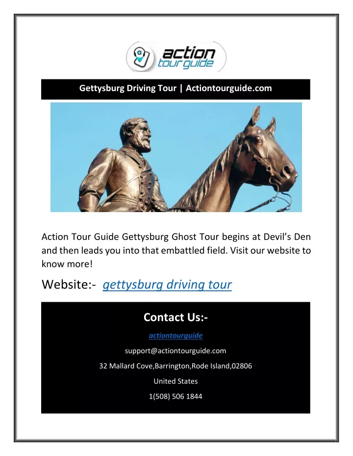 gettysburg driving tour actiontourguide com