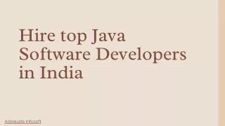 Hire top Java Software Developers in India