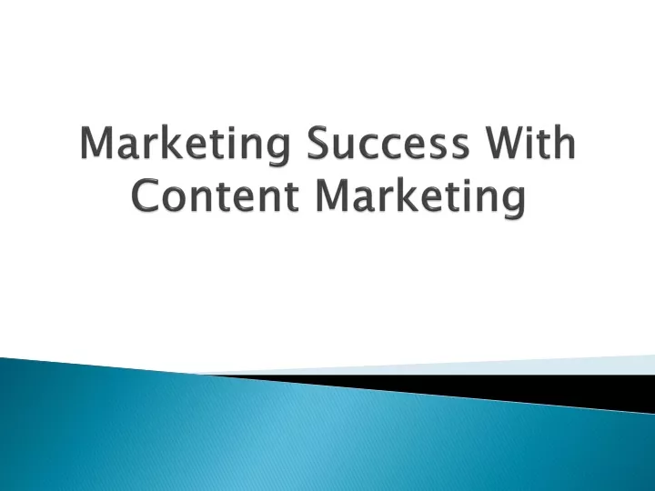 marketing success with content marketing