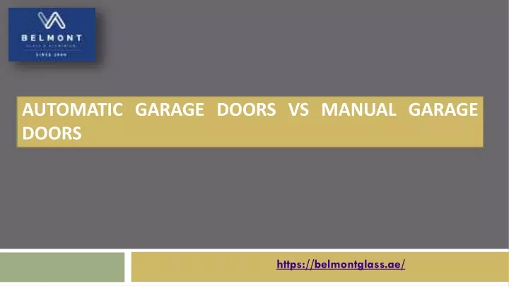 automatic garage doors vs manual garage doors