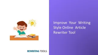 Improve your writing skill online article rewriter tool
