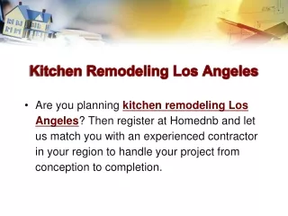 Kitchen Remodeling Los Angeles