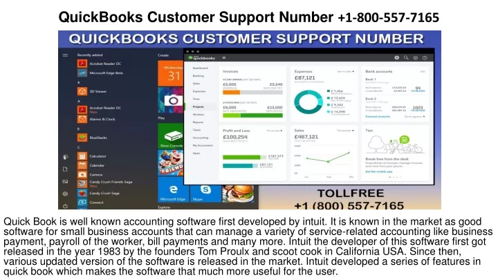 quickbooks customer support number 1 800 557 7165