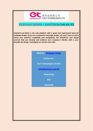 easttech com hk en is the only platform with