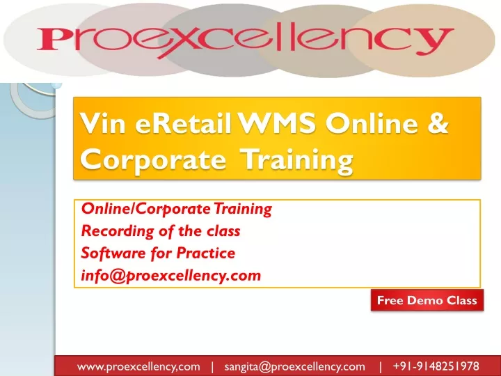vin eretail wms online corporate training