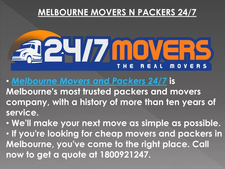 melbourne movers n packers 24 7