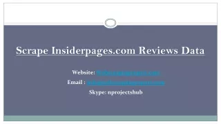scrape insiderpages com reviews data